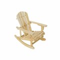 Moootto Adirondack Rocking Chair Solid Wood Outdoor Furniture for Patio, Backyard, Garden TBZOSW2008NCSW